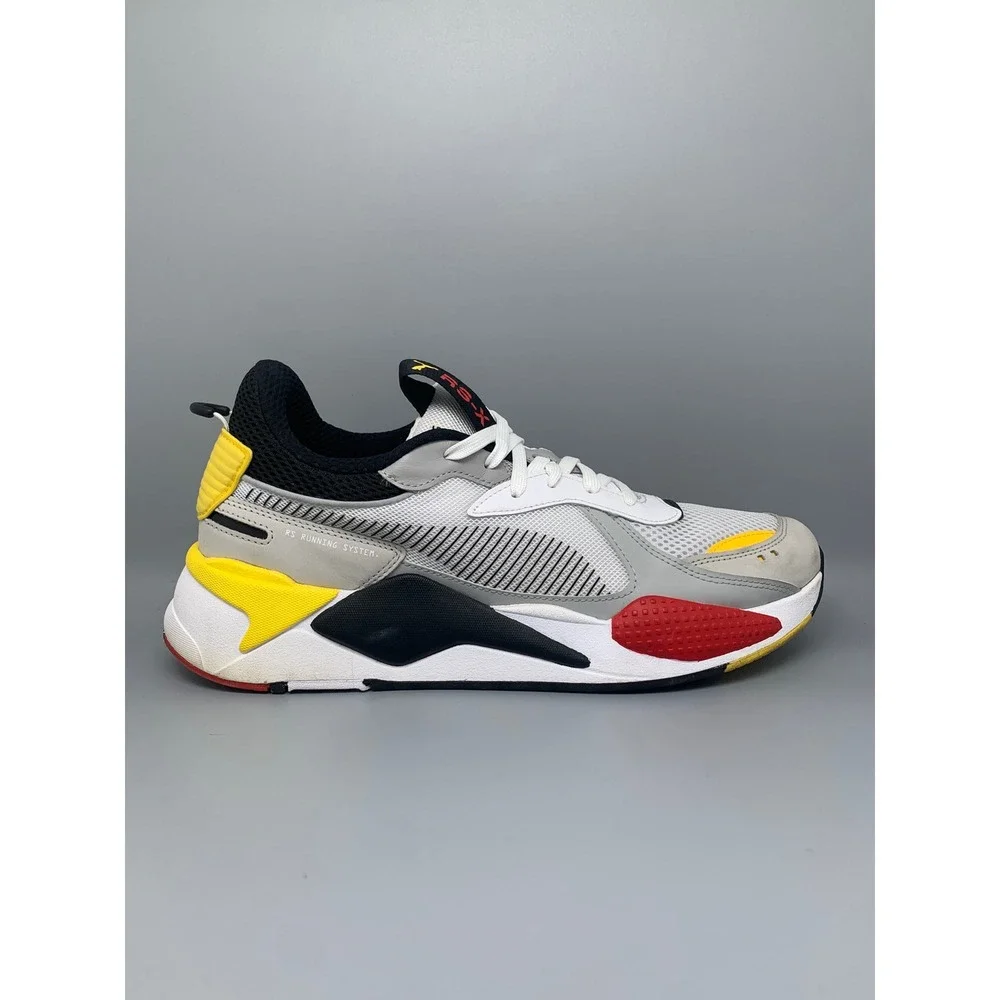 Puma RS-X Toys White Yellow Red Running Shoes 369449-15 Men's Sz‎ 13